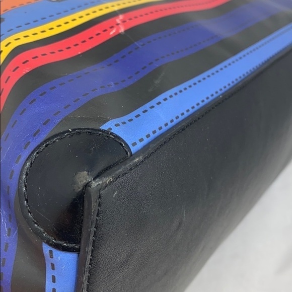 Tua Braccialini Large Black Multi Color Block Tote - Picture 9 of 12